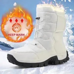 Winter Men And Women Fleece-lined Warm Snow Boots