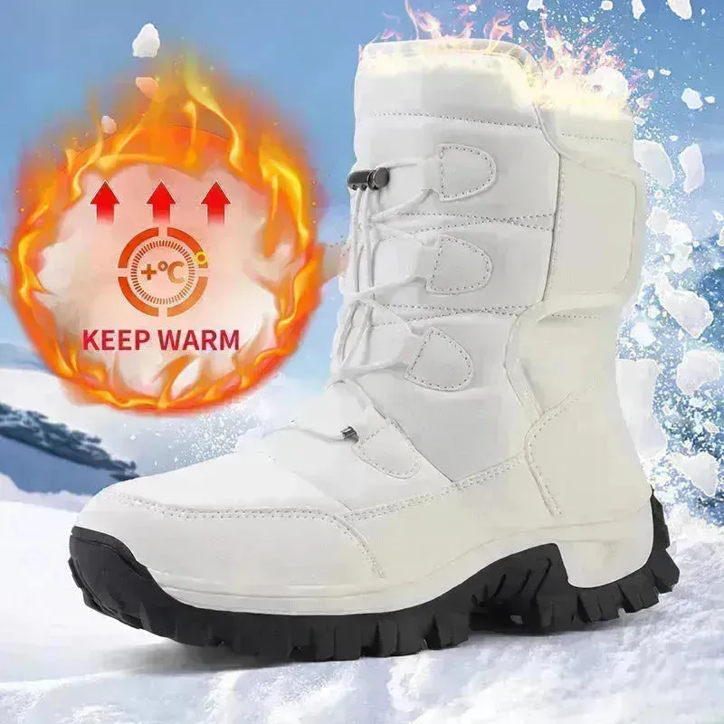 Winter Men And Women Fleece-lined Warm Snow Boots