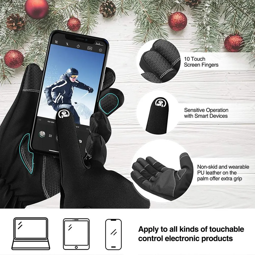 Winter Warm Gloves Touch Screen Waterproof Anti-slip Gloves