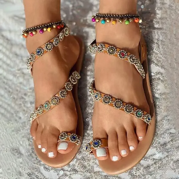 Women'S Flat Floral Slip-On Sandals 18229506C