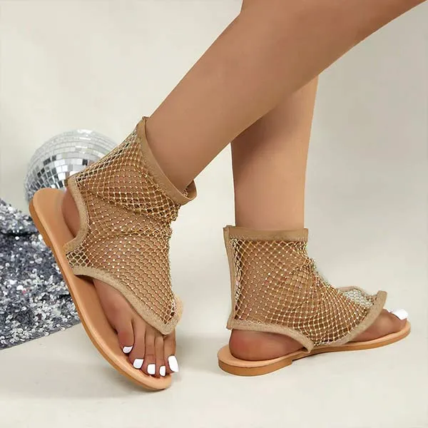 Women's Flat Mesh Sandals 01218467C