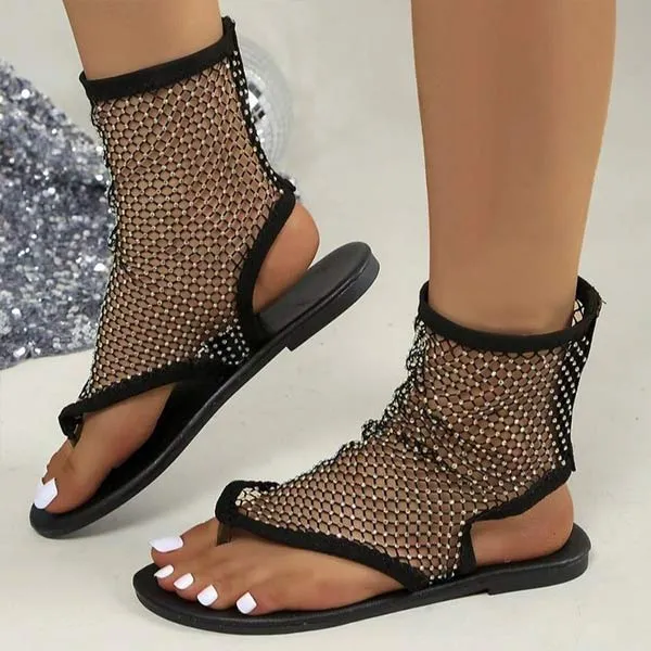 Women's Flat Mesh Sandals 01218467C