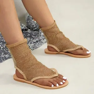 Women's Flat Mesh Sandals 01218467C