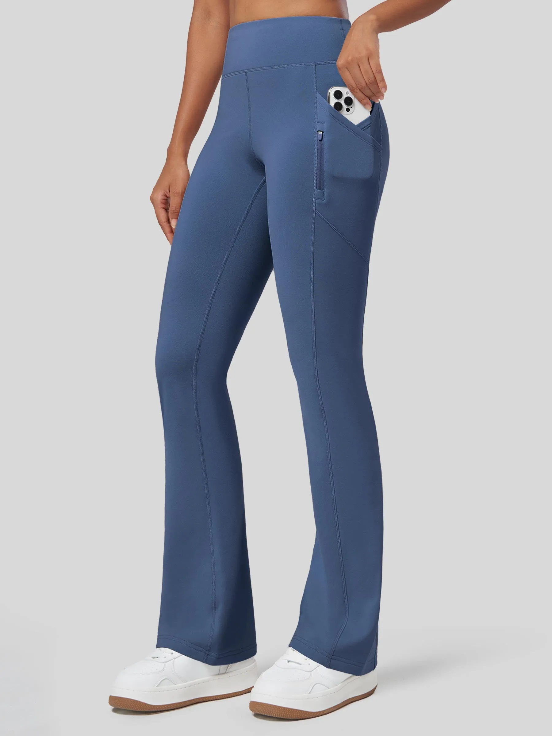 Women's Fleece Bootcut Yoga Pants-29 inch