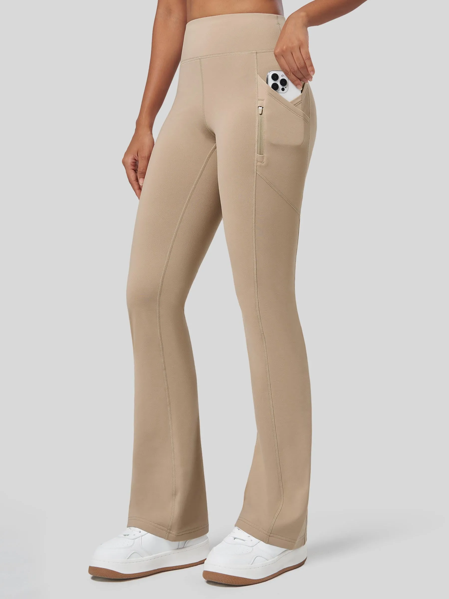 Women's Fleece Bootcut Yoga Pants-29 inch