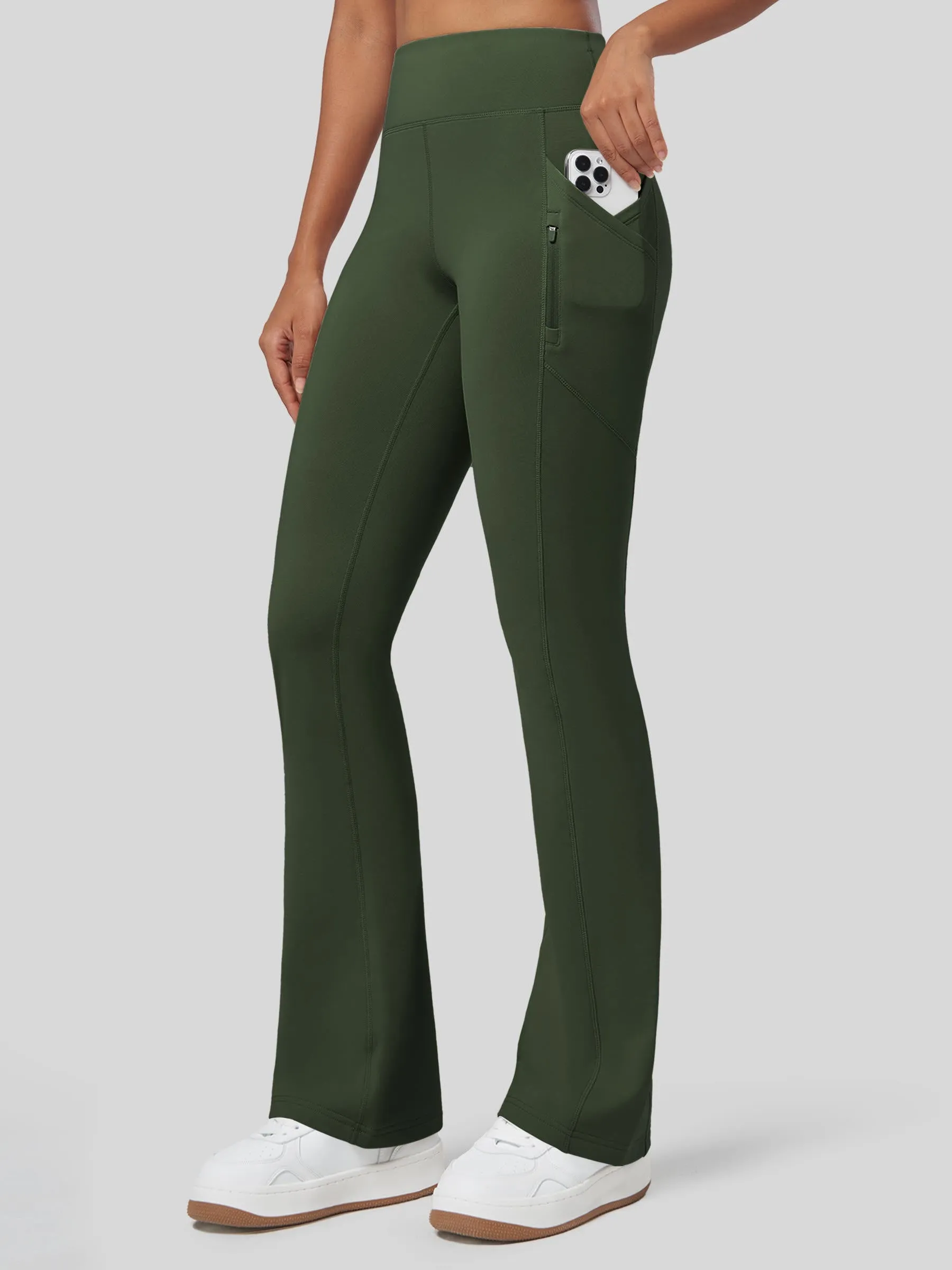 Women's Fleece Bootcut Yoga Pants-29 inch