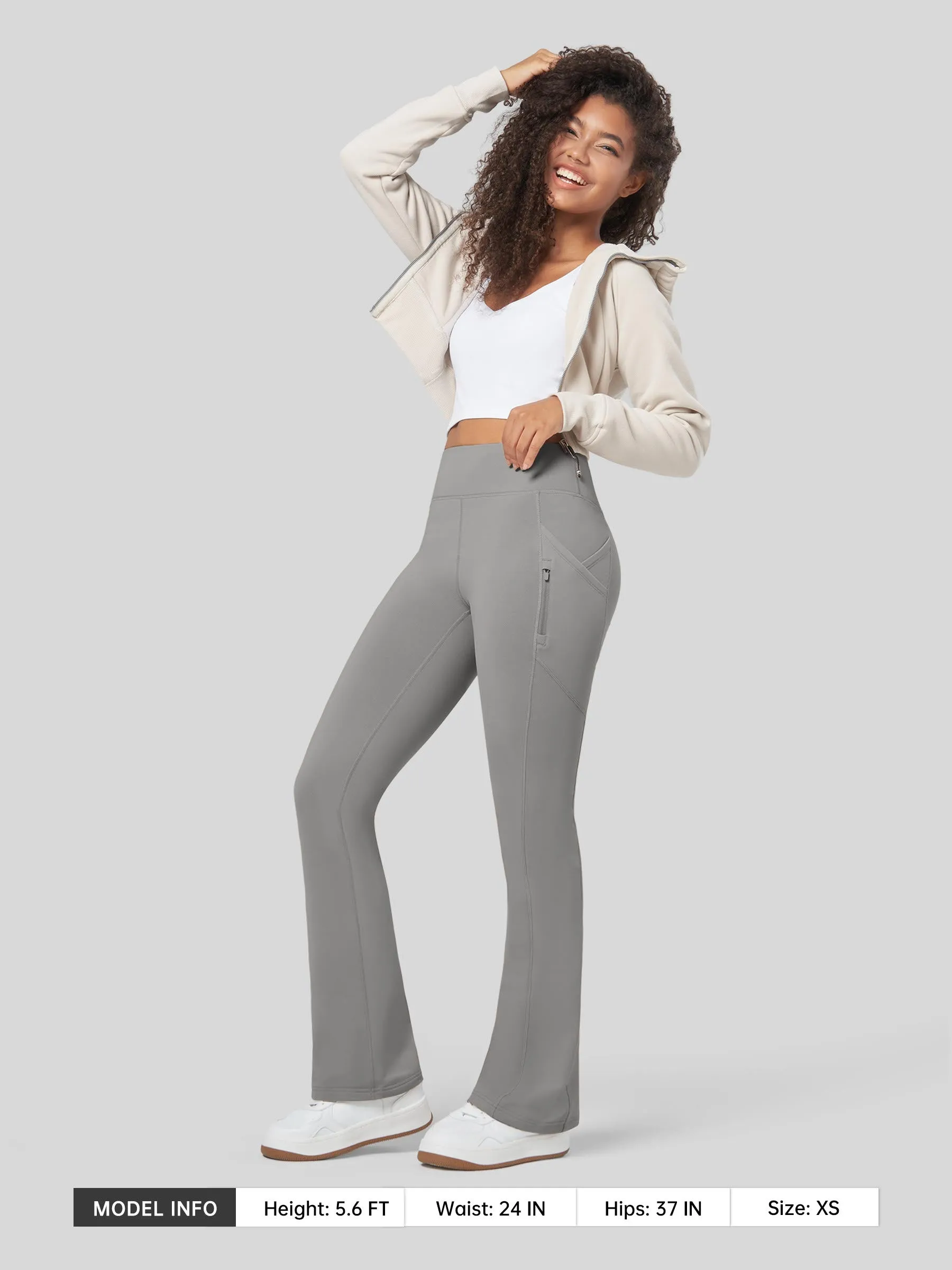 Women's Fleece Bootcut Yoga Pants-29 inch