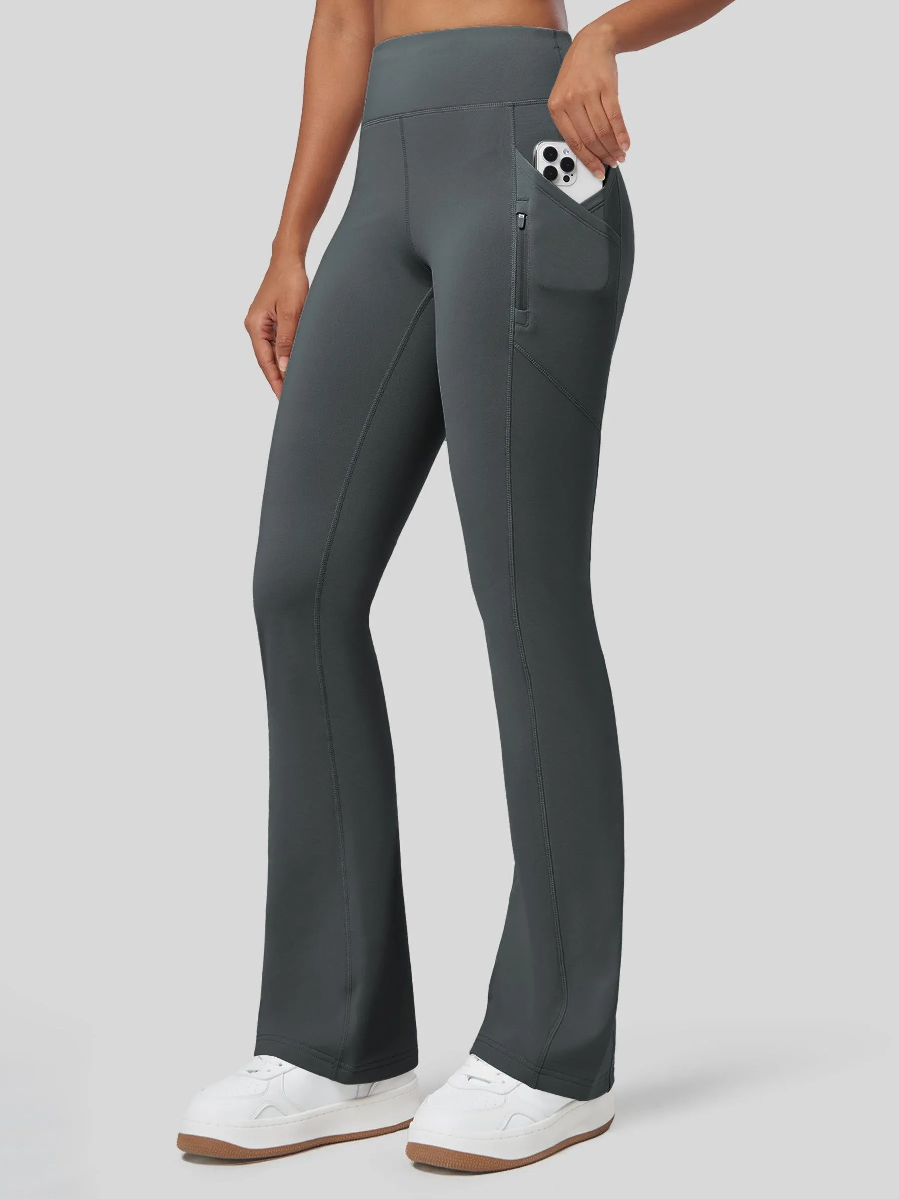 Women's Fleece Bootcut Yoga Pants-29 inch