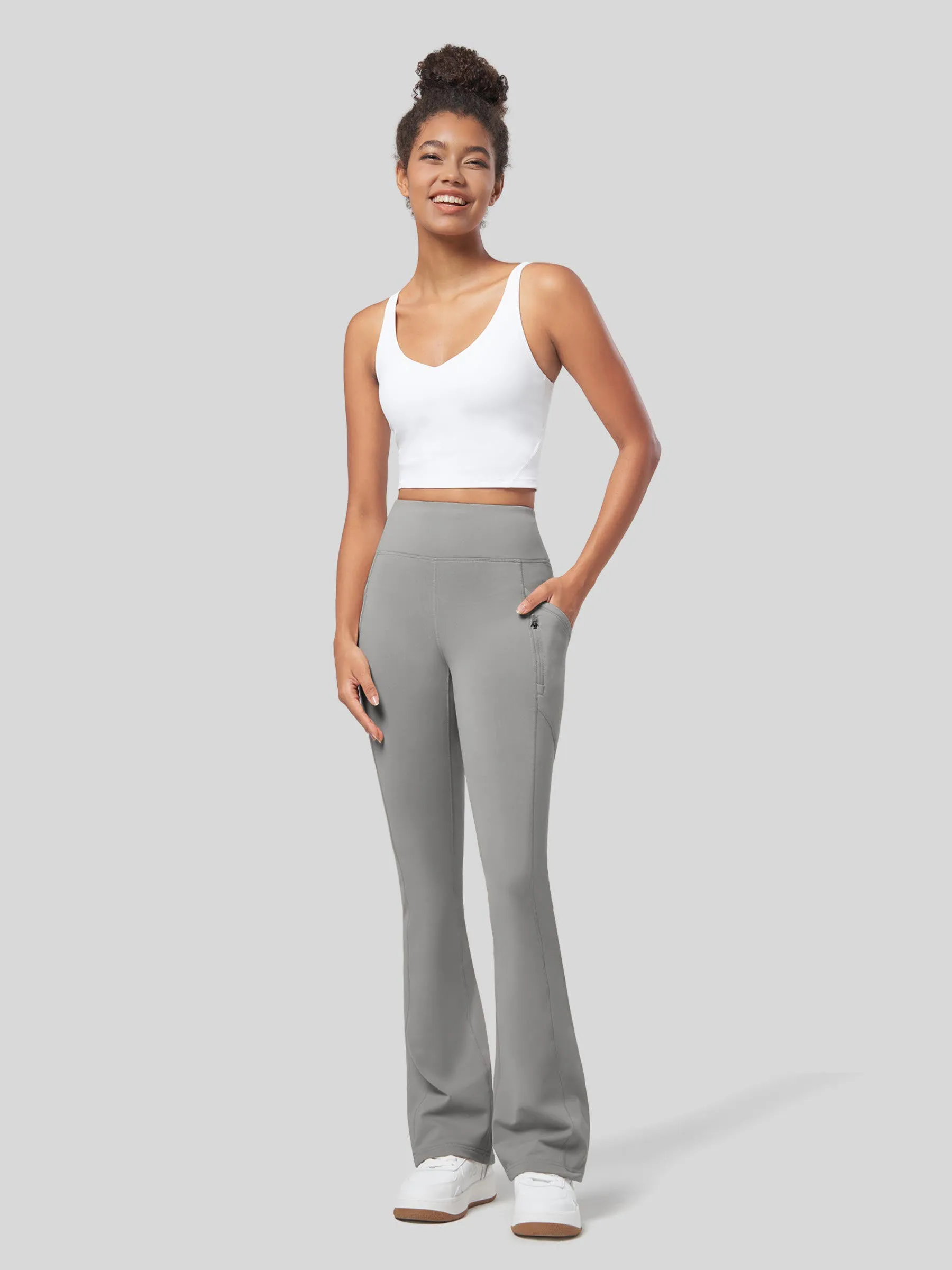 Women's Fleece Bootcut Yoga Pants-29 inch