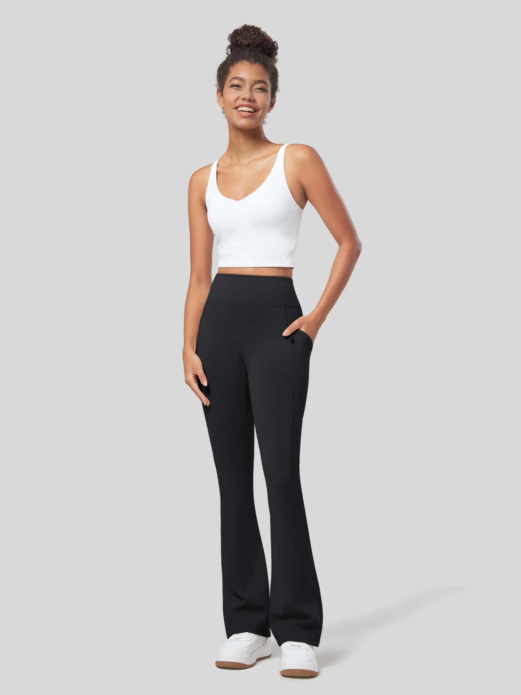 Women's Fleece Bootcut Yoga Pants-29 inch