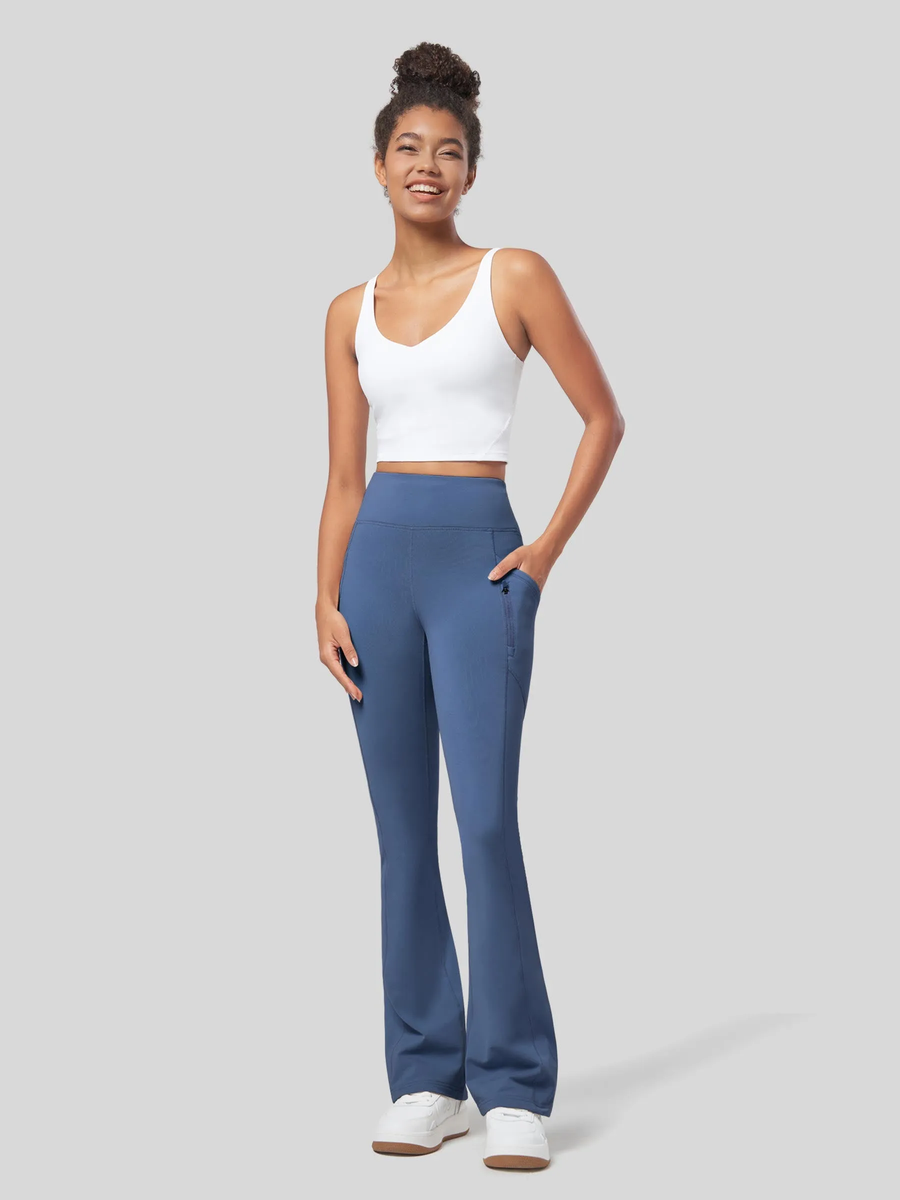 Women's Fleece Bootcut Yoga Pants-29 inch