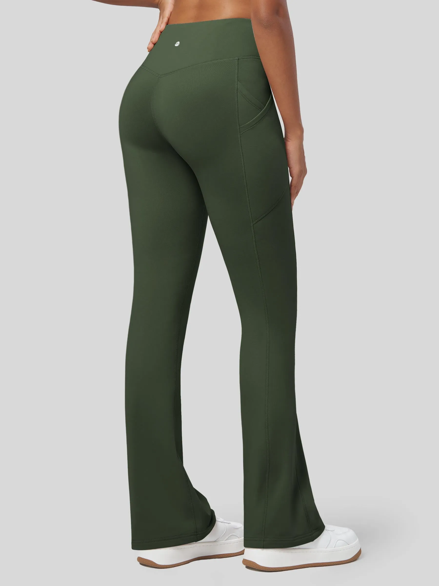 Women's Fleece Bootcut Yoga Pants-29 inch