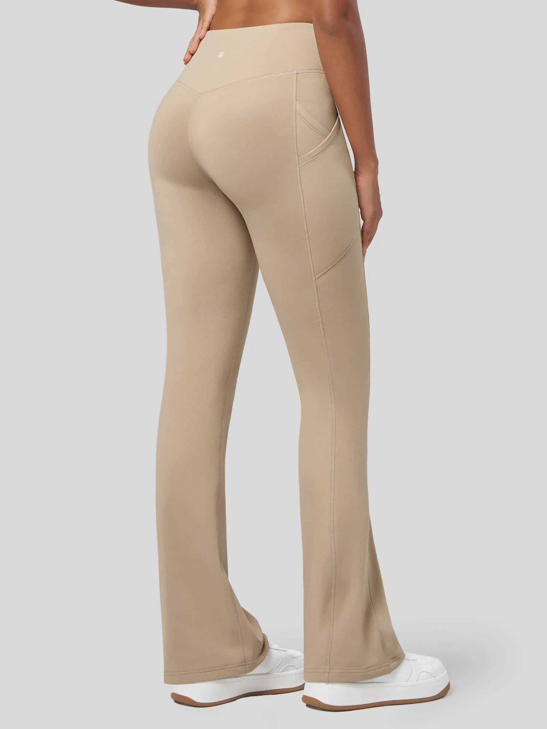 Women's Fleece Bootcut Yoga Pants-29 inch