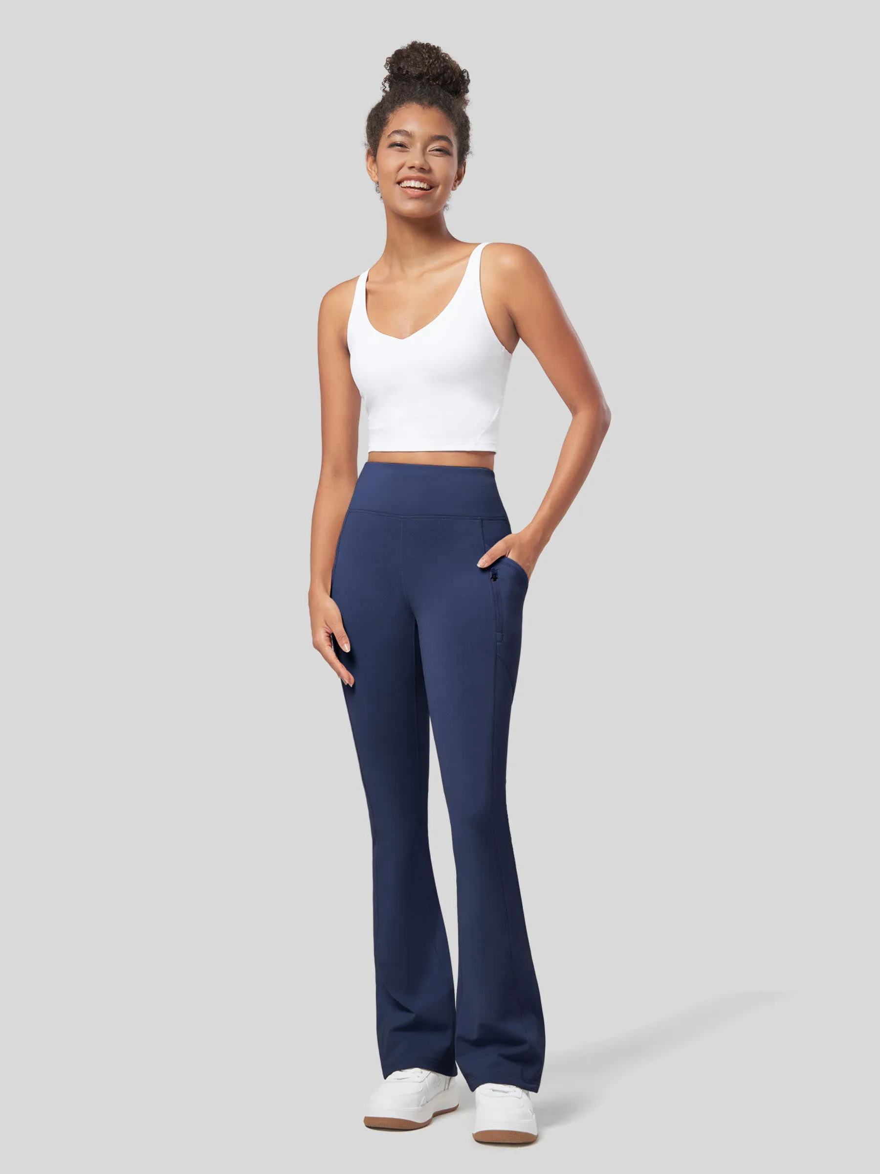 Women's Fleece Bootcut Yoga Pants-29 inch