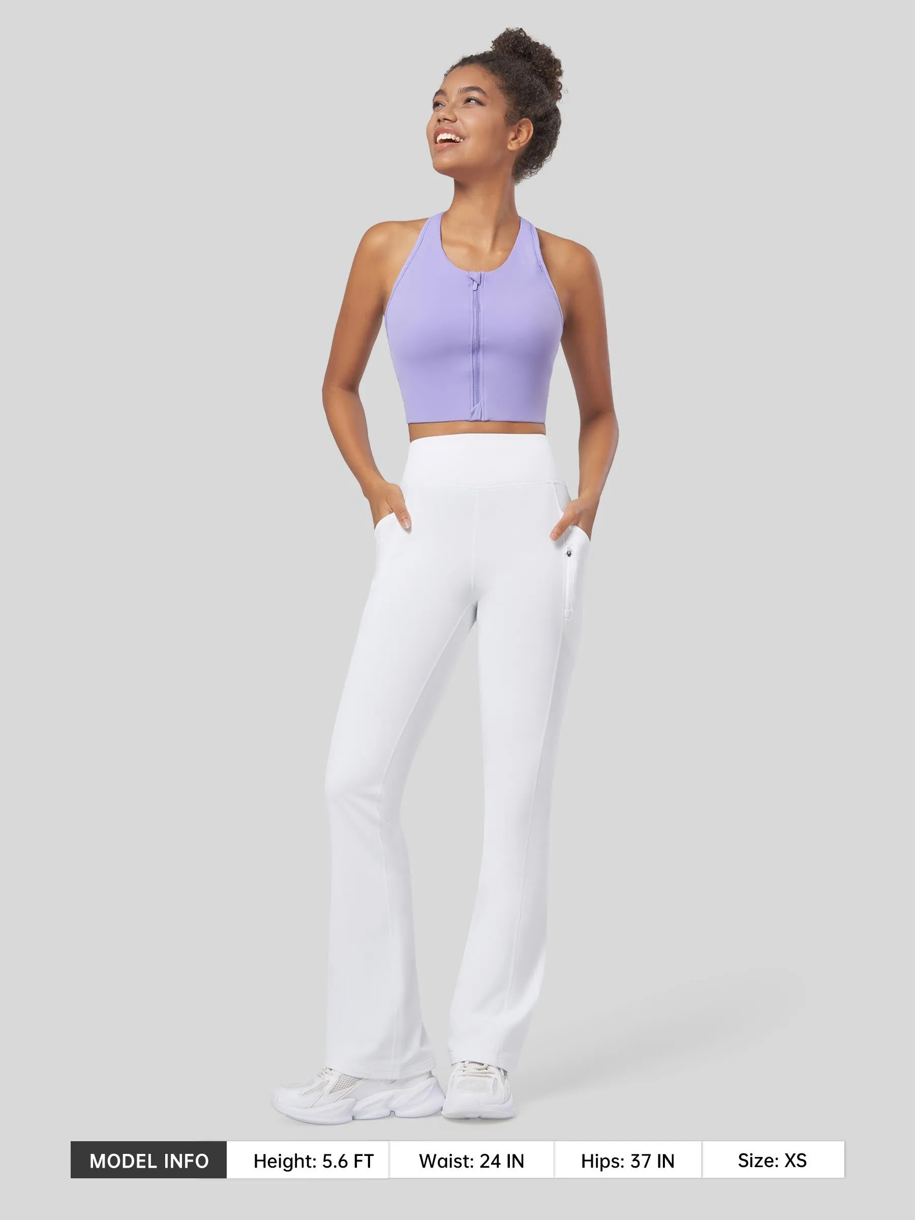 Women's Fleece Bootcut Yoga Pants-29 inch