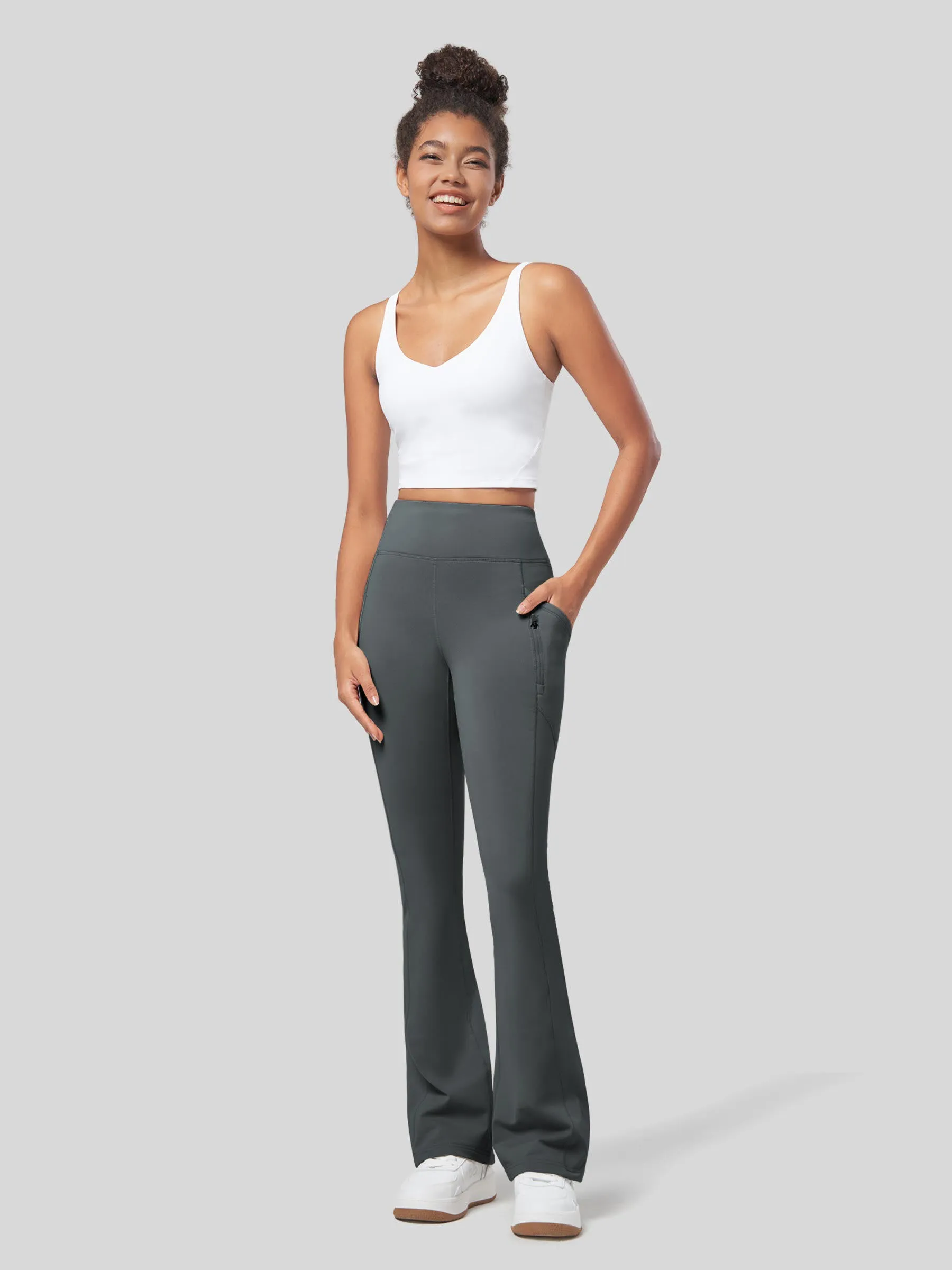 Women's Fleece Bootcut Yoga Pants-29 inch
