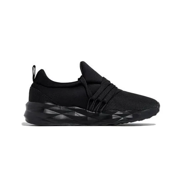 Women's fly knit sneakers lace-up tennis shoes summer lightweight running shoes