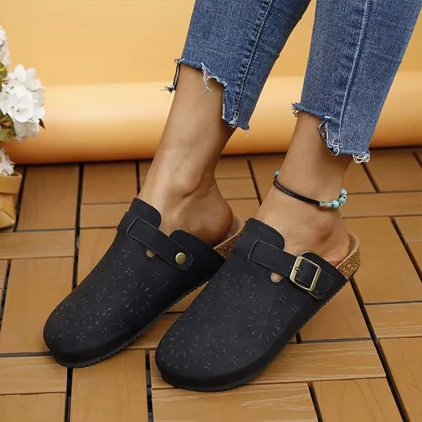 Women's Laser-Cut Floral Slides 15061503C