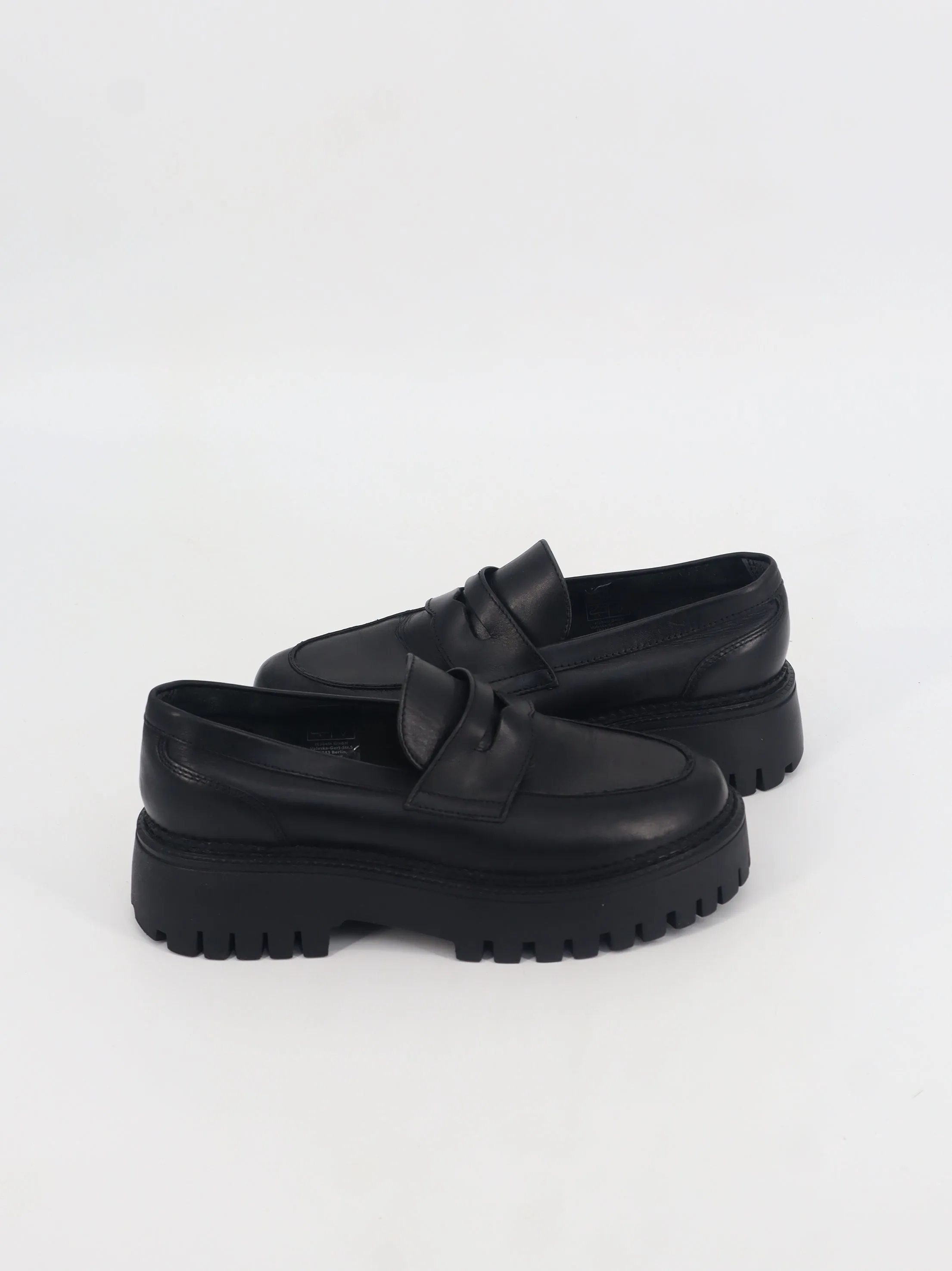 Women's Leather Moccasin,Black