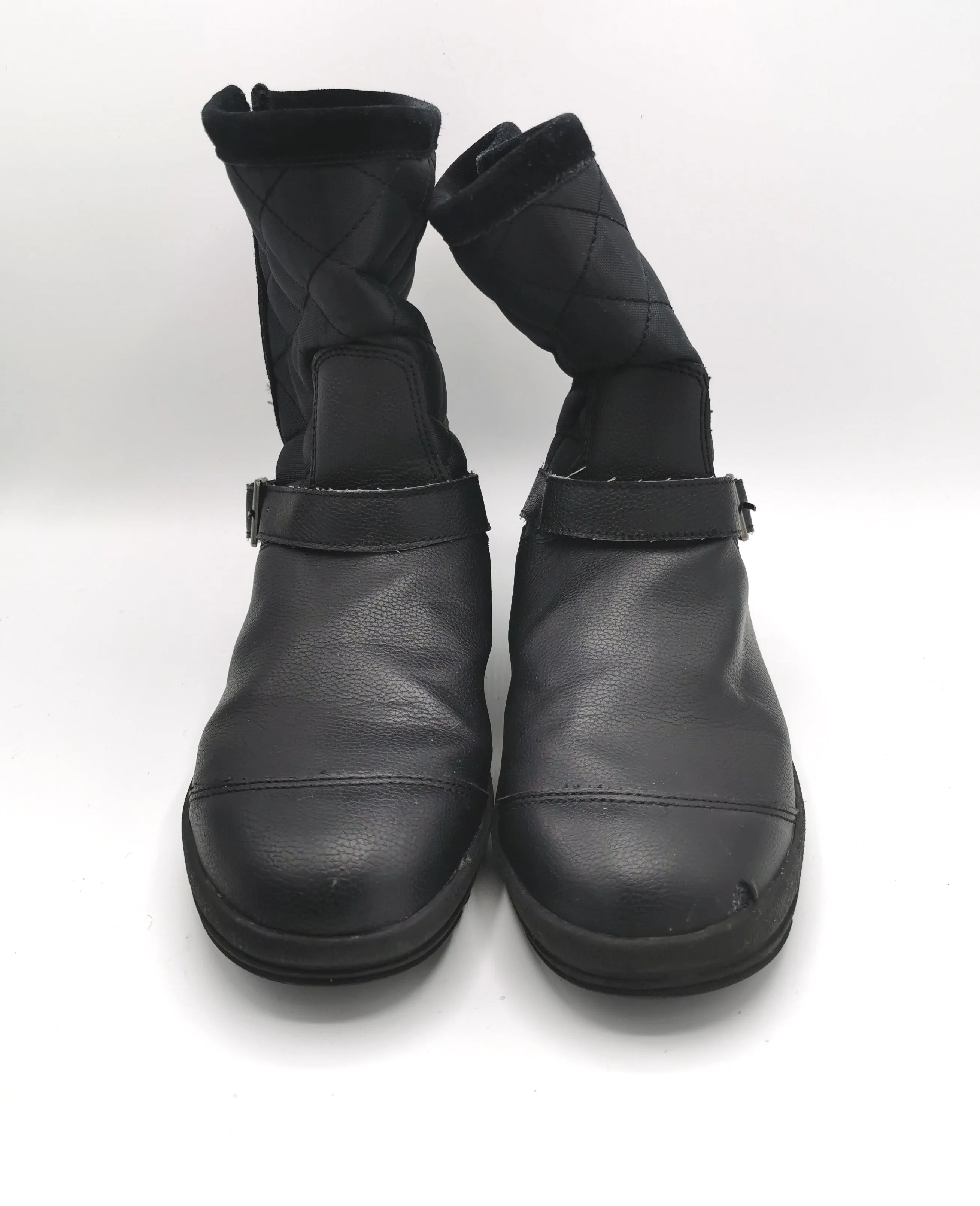 WOMENS SIZE 7 - LONDON FOG, Black Winter Ankle Boots EUC B23