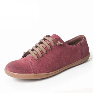 Women's Suede Leather Barefoot Flats - Casual Spring Shoes