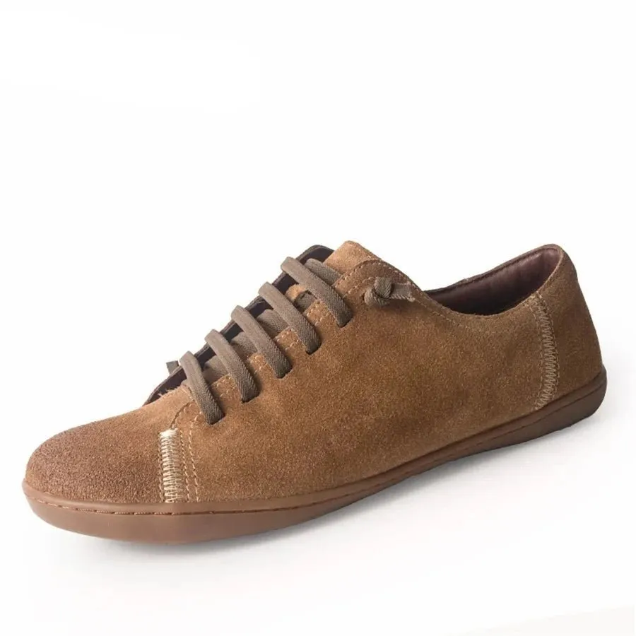 Women's Suede Leather Barefoot Flats - Casual Spring Shoes