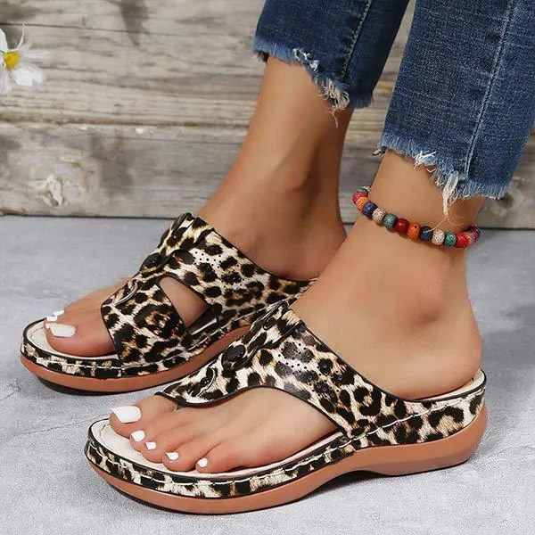 Women's T-Strap Buckled Flat Beach Sandals 16301356C